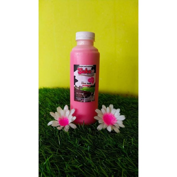 Susu Pasteurisasi Botol 250ml Rasa Stroberi