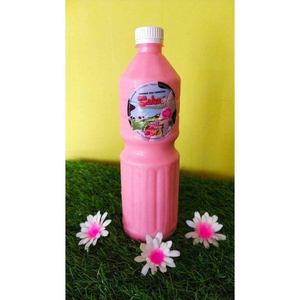 Yogurt Botol 1000ml Rasa Stroberi